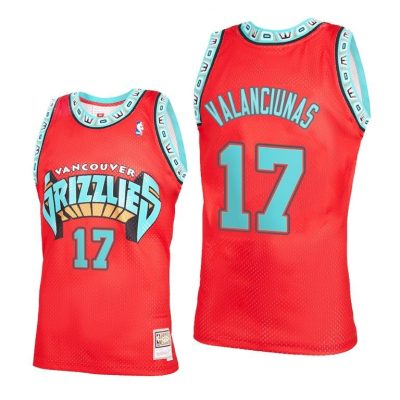 Men Jonas Valanciunas Memphis Grizzlies Red 2021 Reload 2.0 Jersey Throwback