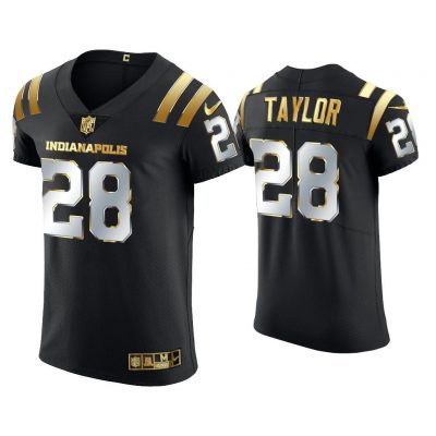 Men Jonathan Taylor Indianapolis Colts Black Golden Edition Elite Jersey