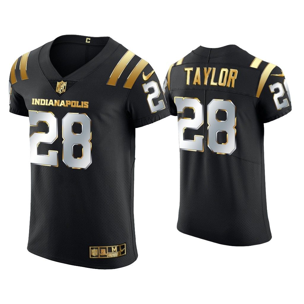 Men Jonathan Taylor Indianapolis Colts Black Golden Edition Elite