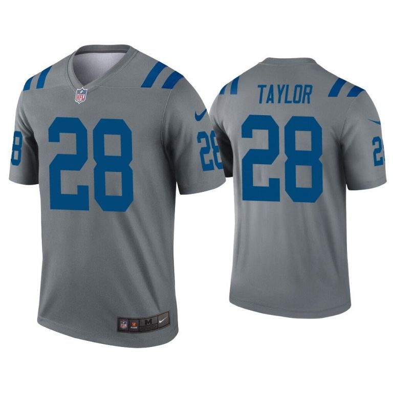 Men Jonathan Taylor Indianapolis Colts Gray Inverted Legend Jersey