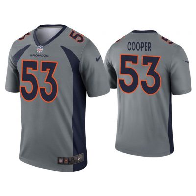 Men Jonathon Cooper Denver Broncos Gray Inverted Legend Jersey