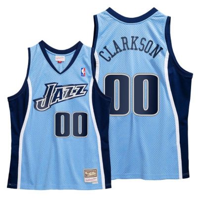 Men Jordan Clarkson #00 Jazz Hardwood Classics Blue Jersey
