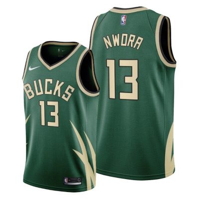 Men Jordan Nwora Milwaukee Bucks 2020-21 Earned Jersey - White