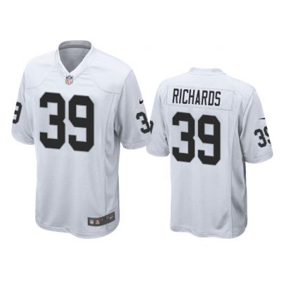 Men Jordan Richards Oakland Raiders White Game Jersey