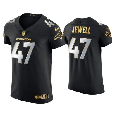 Men Josey Jewell Denver Broncos Black Golden Edition Elite Jersey