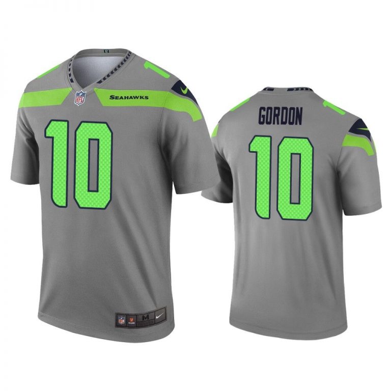 Men Josh Gordon Seattle Seahawks Gray Inverted Legend Jersey