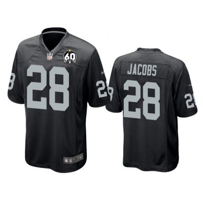 Men Josh Jacobs Oakland Raiders Black 60th Season Game Jersey