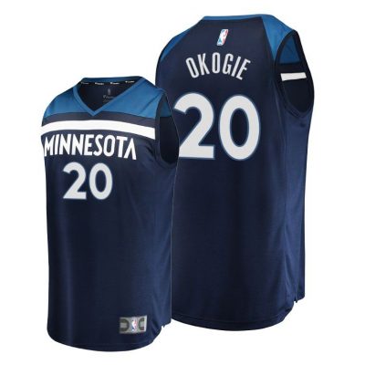 Men Josh Okogie Minnesota Timberwolves #20 Navy Icon Replica Jersey