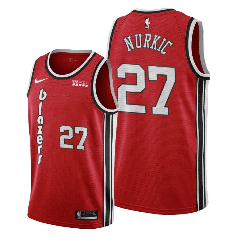 Men Jusuf Nurkic Portland Trail Blazers Classic Edition Red Jersey
