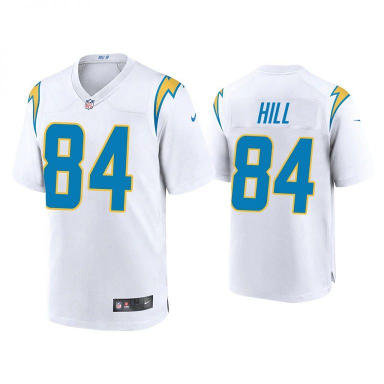 Men K.J. Hill Los Angeles Chargers White Game Jersey