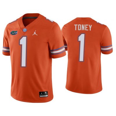 Men Kadarius Toney #1 Florida Gators Orange Alternate Game College Football Jersey