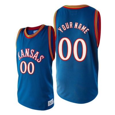 Men Kansas Jayhawks Custom #00 Royal Alumni College Basketball Jersey
