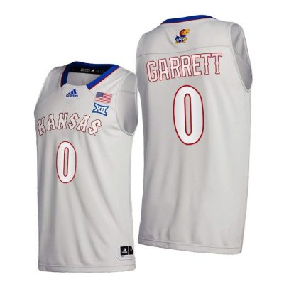 Men Kansas Jayhawks Marcus Garrett #0 Gray College Basketball 2020-21 Jersey