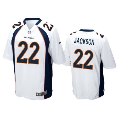 Men Kareem Jackson #22 Denver Broncos White Game Jersey