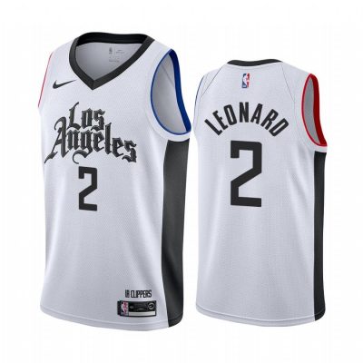 Men Kawhi Leonard Los Angeles Clippers #2 White 2019-20 City Jersey