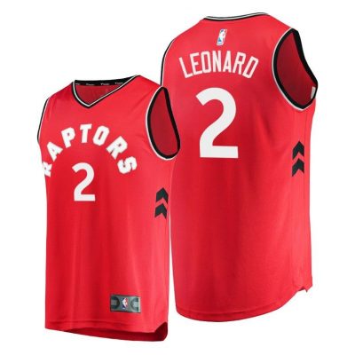 Men Kawhi Leonard Toronto Raptors #2 Red Icon Replica Jersey