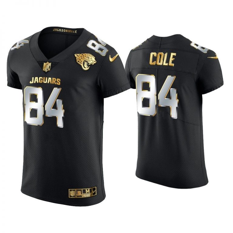 Men Keelan Cole Sr. Jacksonville Jaguars Black Golden Edition Elite Jersey