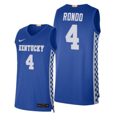 Men Kentucky Wildcats Rajon Rondo #4 Royal College Basketball Limited Jersey