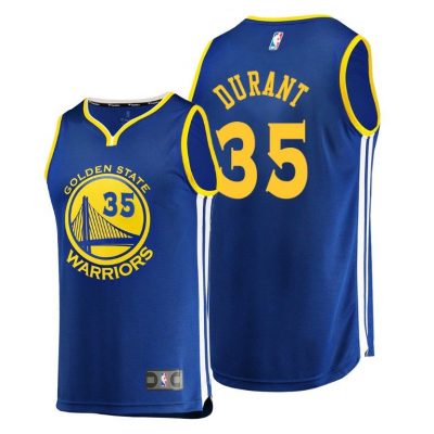 Men Kevin Durant Golden State Warriors #35 Blue Icon Replica Jersey