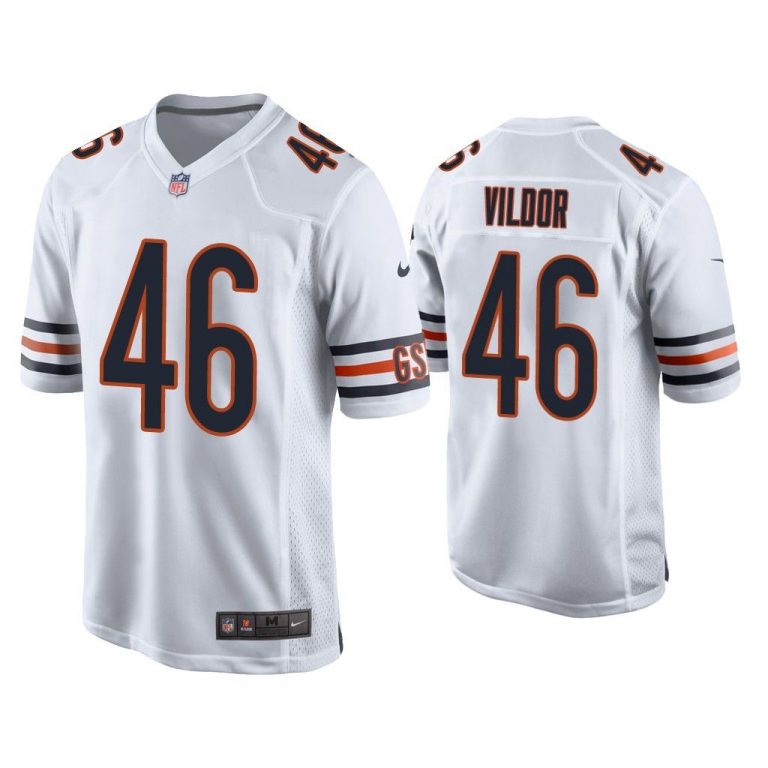 Men Kindle Vildor Chicago Bears White Game Jersey