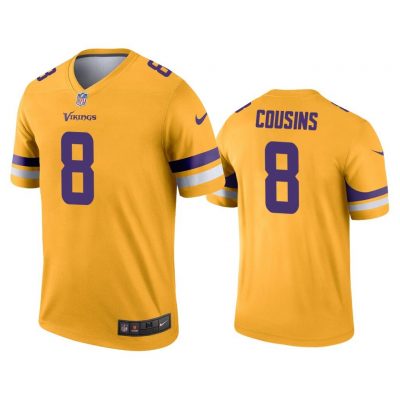 Men Kirk Cousins Minnesota Vikings Gold Inverted Legend Jersey