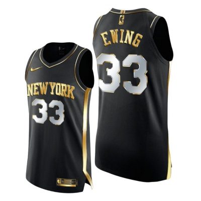 Men Knicks #33 Patrick Ewing Ewing Golden Edition 2020-21 Jersey Limited