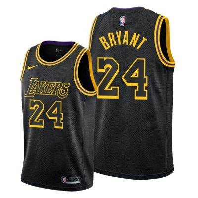 Men Kobe Bryant #24 Black Mamba Inspired City Jersey Lakers Honors Kobe