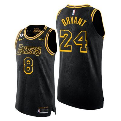 Men Kobe Bryant #24 Lakers Black 8.24 Mamba Day Special Edition Jersey 2020 Honors Kobe