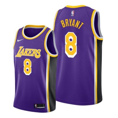 Men Kobe Bryant Los Angeles Lakers #8 Lakers Purple Statement Jersey