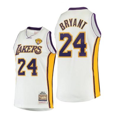 Men Kobe Bryant Los Angeles Lakers Hardwood Classics 2009-10 White Jersey