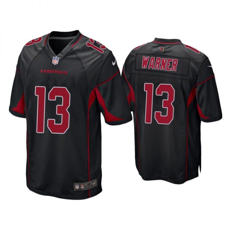 Men Kurt Warner Arizona Cardinals Black Alternate Game Jersey