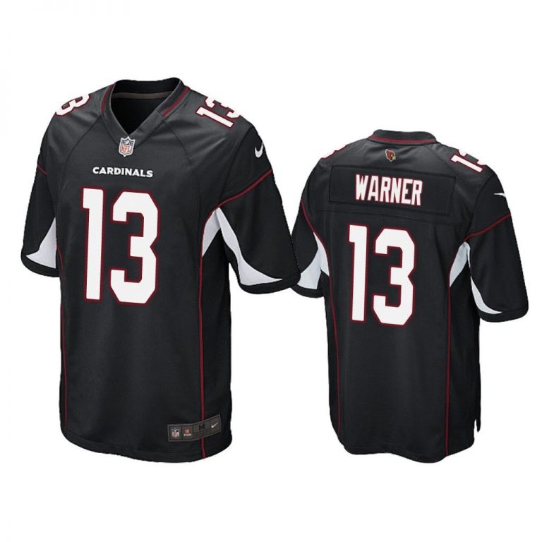 Men Kurt Warner Arizona Cardinals Black Game Jersey