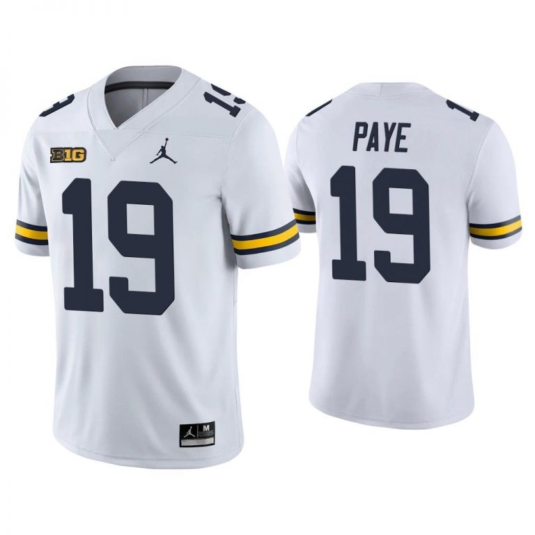 Men Kwity Paye #19 Michigan Wolverines White Game College Football Jersey