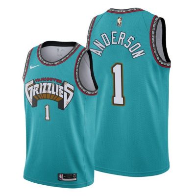 Men Kyle Anderson Memphis Grizzlies 1988-89 Hardwood Classics Teal Jersey