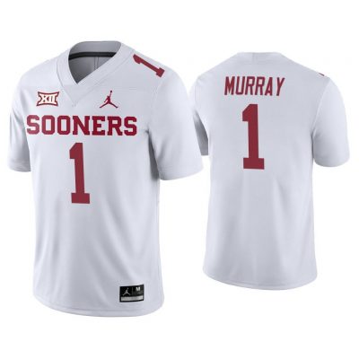 Men Kyler Murray #1 Oklahoma Sooners White College Football Away Game Jersey