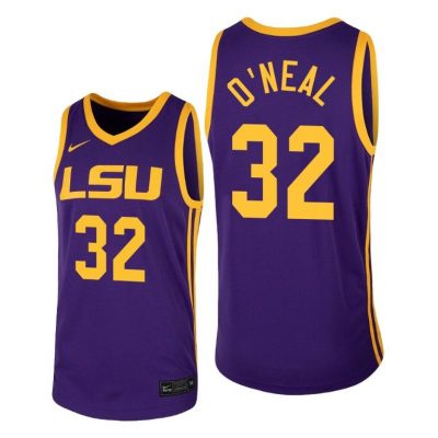 Men LSU Tigers #32 Shareef O Neal Purple 2020-21 College Basketball Jersey Replica