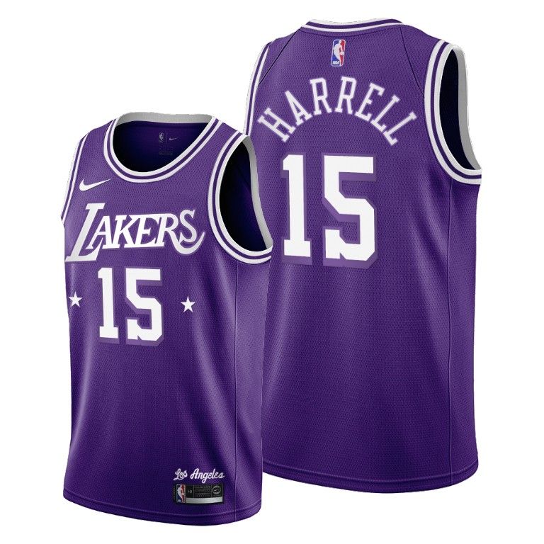 Men Lakers #15 Montrezl Harrell Purple 2021-22 City Edition Jersey ...