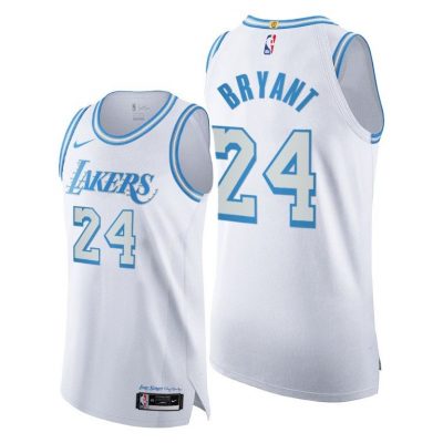 Men Lakers #24 Kobe Bryant White 2020-21 City Jersey Legacy of Lore