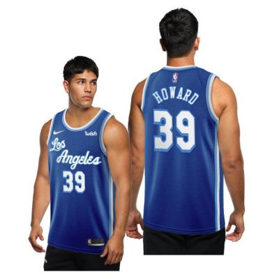 Men Lakers #39 Dwight Howard Blue 2020-21 New Classic Edition Jersey