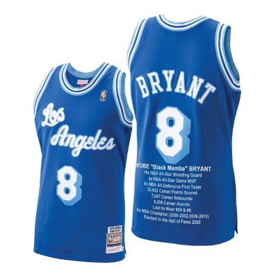 Men Lakers Kobe Bryant 1St Anniversary Blue Jersey Mamba Mentality