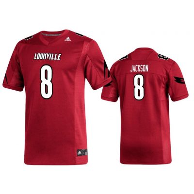 Men Lamar Jackson #8 Louisville Cardinals Red Replica Alumni Football Jersey