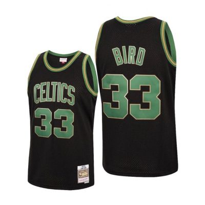 Men Larry Bird Boston Celtics Classic Reload Black Jersey