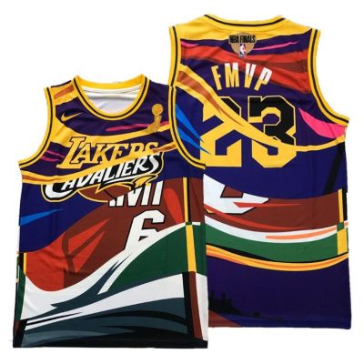 Men LeBron James LA Lakers X Cavaliers X Heat 4X FMVP Colorful Jersey