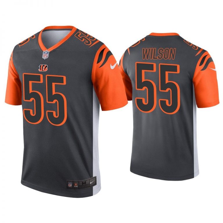 Men Logan Wilson Cincinnati Bengals Silver Inverted Legend Jersey