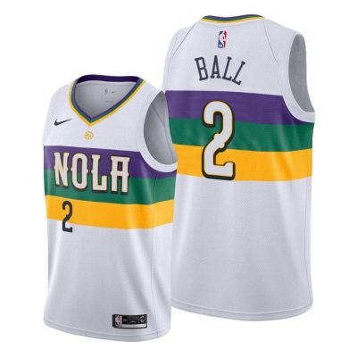 Men Lonzo Ball New Orleans Pelicans #2 Men 2019-20 City Jersey