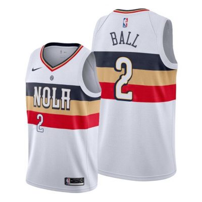 Men Lonzo Ball New Orleans Pelicans #2 Men 2019-20 Earned Jersey