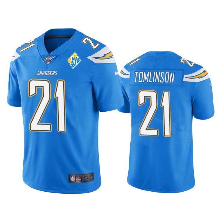 Men Los Angeles Chargers 60th Anniversary LaDainian Tomlinson Light Blue Limited Jersey