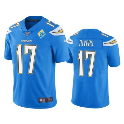 Men Los Angeles Chargers 60th Anniversary Philip Rivers Light Blue Limited Jersey