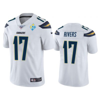 Men Los Angeles Chargers 60th Anniversary Philip Rivers White Limited Jersey