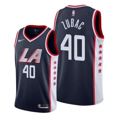 Men Los Angeles Clippers Navy Ivica Zubac #40 City Jersey Men